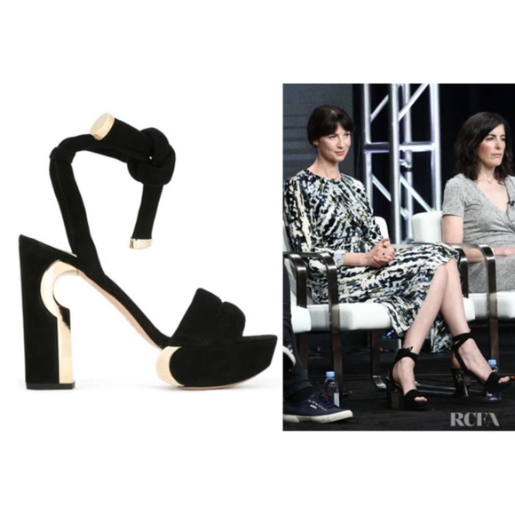 Nicholas Kirkwood Ziggy Platform Sandals Heels Women 41 Black 5